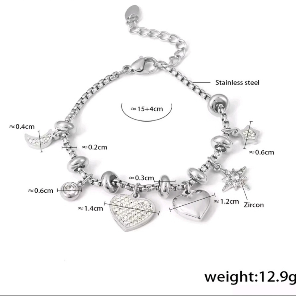 Silver Charm Bracelet - Picture 4 of 7